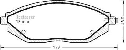 MGA 1069 - Kit pastiglie freno, Freno a disco autozon.pro