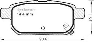 MGA 1068 - Kit pastiglie freno, Freno a disco autozon.pro