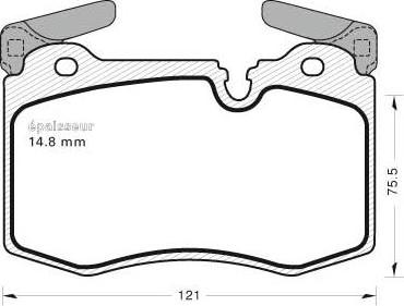 Akebono AN-4703K - Kit pastiglie freno, Freno a disco autozon.pro