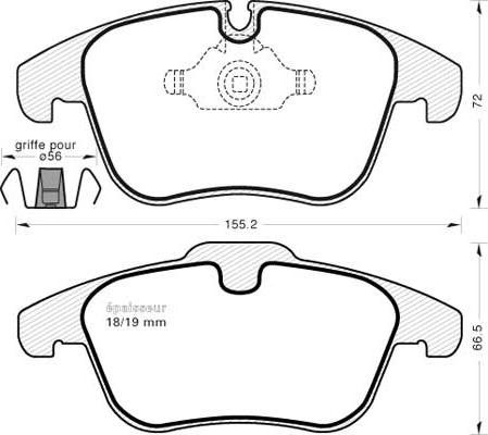 Remsa BPM124930 - Kit pastiglie freno, Freno a disco autozon.pro