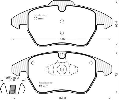 MGA 1089 - Kit pastiglie freno, Freno a disco autozon.pro