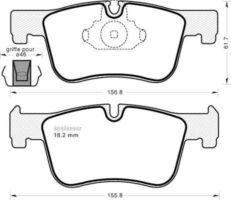 Akebono AN-4737K - Kit pastiglie freno, Freno a disco autozon.pro