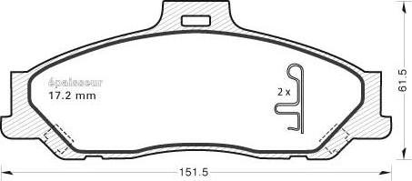 MGA 1039 - Kit pastiglie freno, Freno a disco autozon.pro