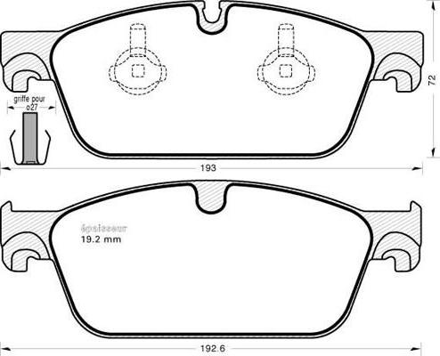 Akebono AN-4795K - Kit pastiglie freno, Freno a disco autozon.pro