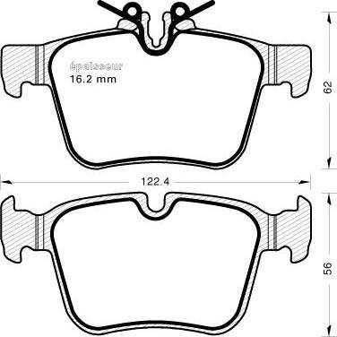 Mercedes-Benz N0084201320 - Kit pastiglie freno, Freno a disco autozon.pro