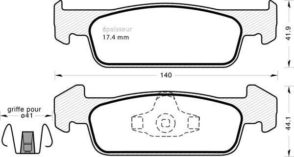 Akebono AN-4806KE - Kit pastiglie freno, Freno a disco autozon.pro