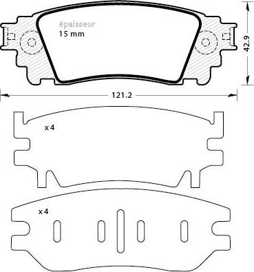 ATE 605693 - Kit pastiglie freno, Freno a disco autozon.pro