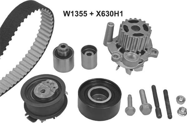 MGA 1355K4 - Pompa acqua + Kit cinghie dentate autozon.pro