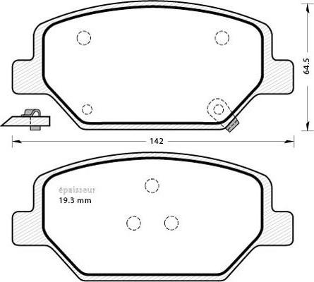 ATE 605512 - Kit pastiglie freno, Freno a disco autozon.pro