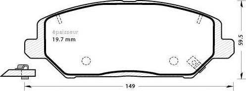 MGA 1307 - Kit pastiglie freno, Freno a disco autozon.pro