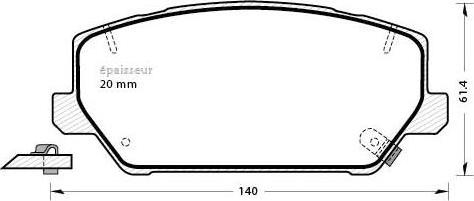 MGA 1315 - Kit pastiglie freno, Freno a disco autozon.pro