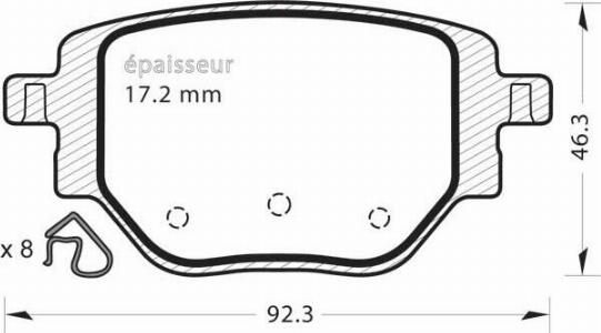 MGA 1389 - Kit pastiglie freno, Freno a disco autozon.pro