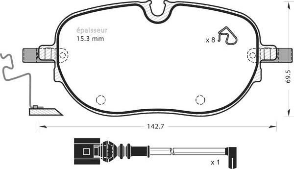 MGA 1380 - Kit pastiglie freno, Freno a disco autozon.pro