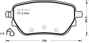 MGA 1325 - Kit pastiglie freno, Freno a disco autozon.pro