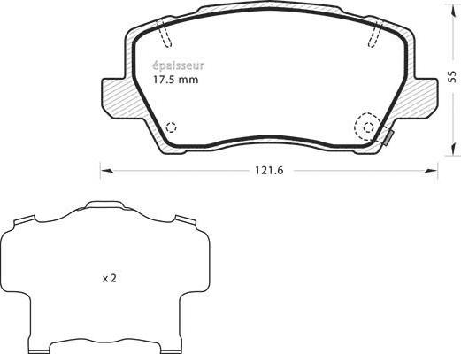 MGA 1320 - Kit pastiglie freno, Freno a disco autozon.pro