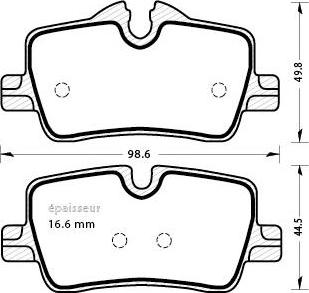 CAR PNT9712 - Kit pastiglie freno, Freno a disco autozon.pro