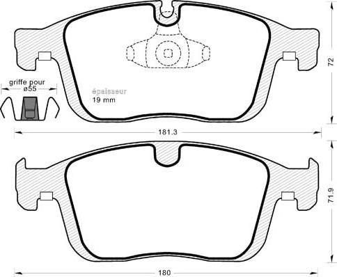 ATE LD7327 - Kit pastiglie freno, Freno a disco autozon.pro