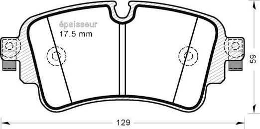 MGA 1247 - Kit pastiglie freno, Freno a disco autozon.pro