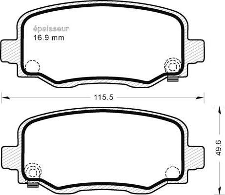 Valeo 670417 - Kit pastiglie freno, Freno a disco autozon.pro