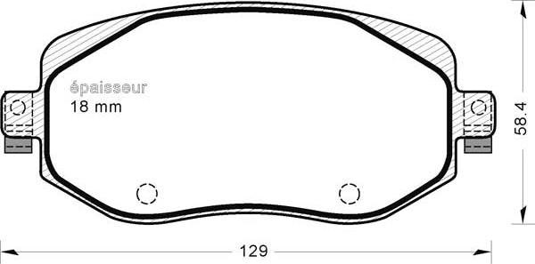 MGA 1261 - Kit pastiglie freno, Freno a disco autozon.pro