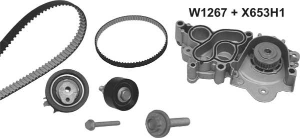 MGA 1267K1 - Pompa acqua + Kit cinghie dentate autozon.pro