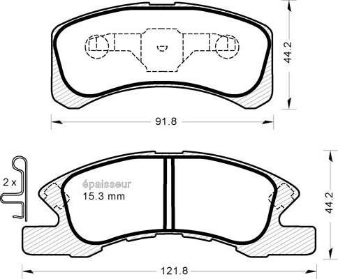 MGA 1267 - Kit pastiglie freno, Freno a disco autozon.pro