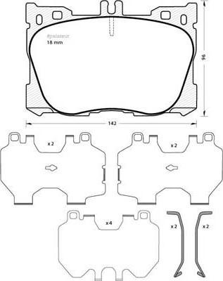 MGA 1283 - Kit pastiglie freno, Freno a disco autozon.pro