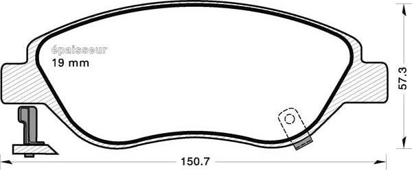 MGA 1236 - Kit pastiglie freno, Freno a disco autozon.pro