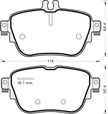 ATE 602616 - Kit pastiglie freno, Freno a disco autozon.pro