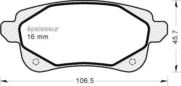 MGA 1224 - Kit pastiglie freno, Freno a disco autozon.pro