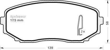 MGA 898 - Kit pastiglie freno, Freno a disco autozon.pro