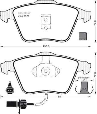 Valeo 670750 - Kit pastiglie freno, Freno a disco autozon.pro