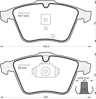 ATE 607243 - Kit pastiglie freno, Freno a disco autozon.pro