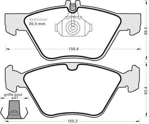 ATE 607087 - Kit pastiglie freno, Freno a disco autozon.pro