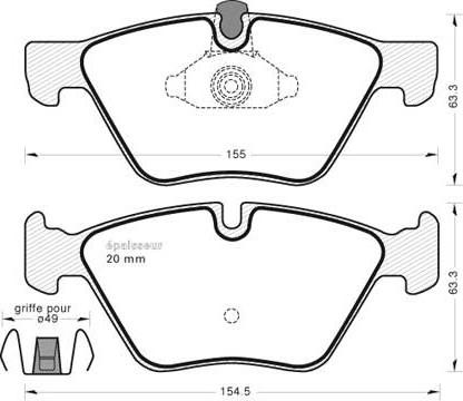 MGA 838 - Kit pastiglie freno, Freno a disco autozon.pro