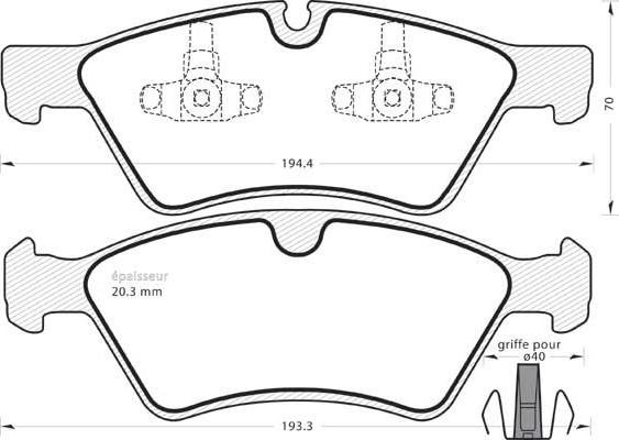 ATE LD7220 - Kit pastiglie freno, Freno a disco autozon.pro