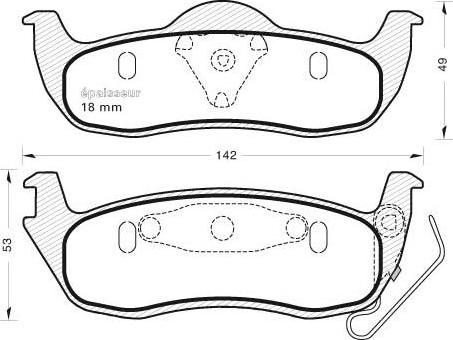 Lucas Electrical 6141375 - Kit pastiglie freno, Freno a disco autozon.pro