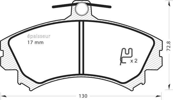 MGA 875 - Kit pastiglie freno, Freno a disco autozon.pro