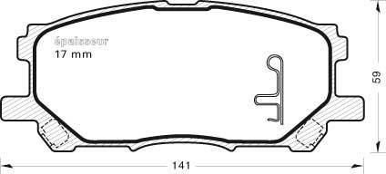 MGA 871 - Kit pastiglie freno, Freno a disco autozon.pro