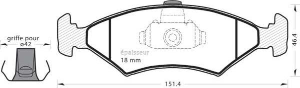 MGA 399 - Kit pastiglie freno, Freno a disco autozon.pro