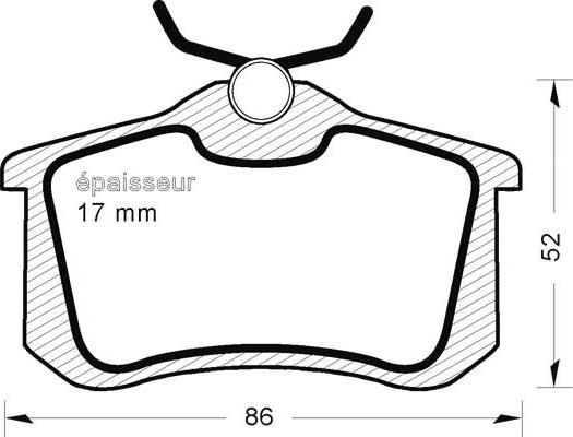 MGA 397 - Kit pastiglie freno, Freno a disco autozon.pro