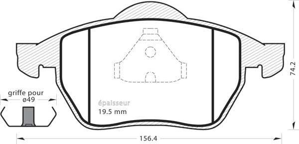 MGA 352 - Kit pastiglie freno, Freno a disco autozon.pro