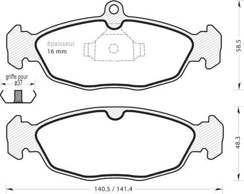 FTE BL1174A2 - Kit pastiglie freno, Freno a disco autozon.pro