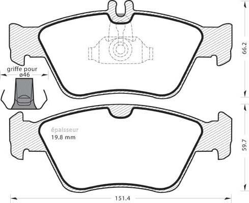 MGA 388 - Kit pastiglie freno, Freno a disco autozon.pro