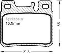 BENDIX 571753 - Kit pastiglie freno, Freno a disco autozon.pro