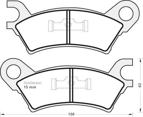 BENDIX 572372 - Kit pastiglie freno, Freno a disco autozon.pro