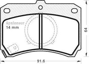 MGA 232 - Kit pastiglie freno, Freno a disco autozon.pro