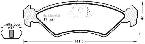 MGA 274 - Kit pastiglie freno, Freno a disco autozon.pro