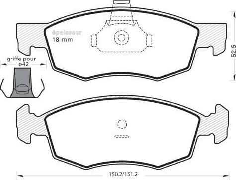 MGA 704 - Kit pastiglie freno, Freno a disco autozon.pro