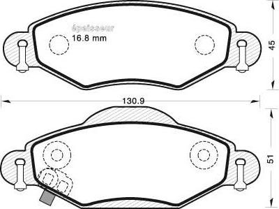 ATE 605800 - Kit pastiglie freno, Freno a disco autozon.pro